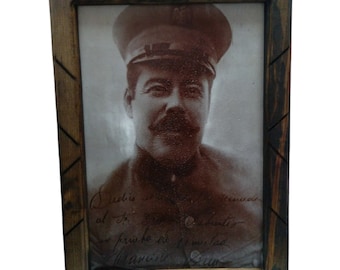 FRAMED PRINT , 1ST Quality print , Wood Frame , Made in Mexico , 13" x 18" , Revolucion Mexicana , Pancho Villa