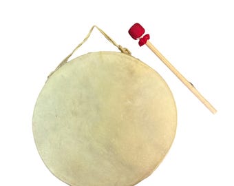one piece 8" REAL RAWHIDE DRUM , wholesale , arts and crafts , drum , includes one drumstick