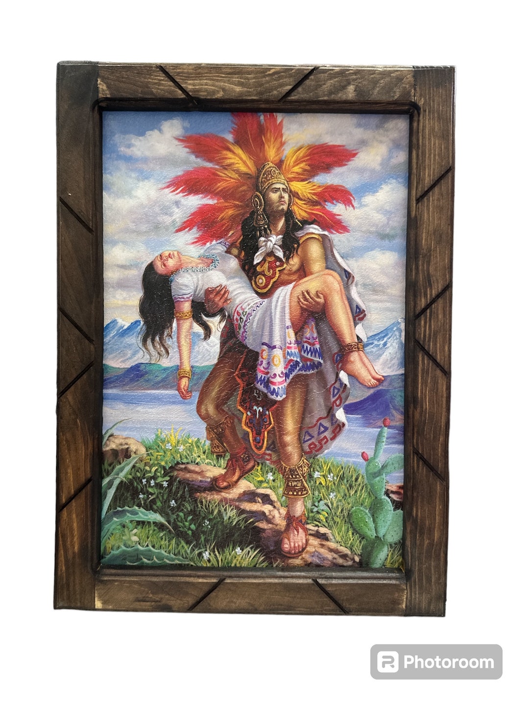 Azteca Henry LITHOGRAPH FRAMED PRINT , 1ST Quality Print , Wood Frame , Made in ...