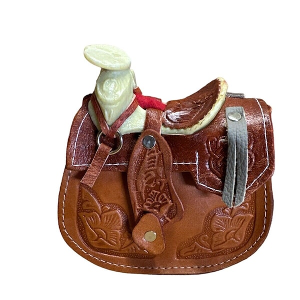 1 HAND TOOLED PURSE , saddle purse , real leather , small purse , 4" x 5", girl purse , crossbody , terracota