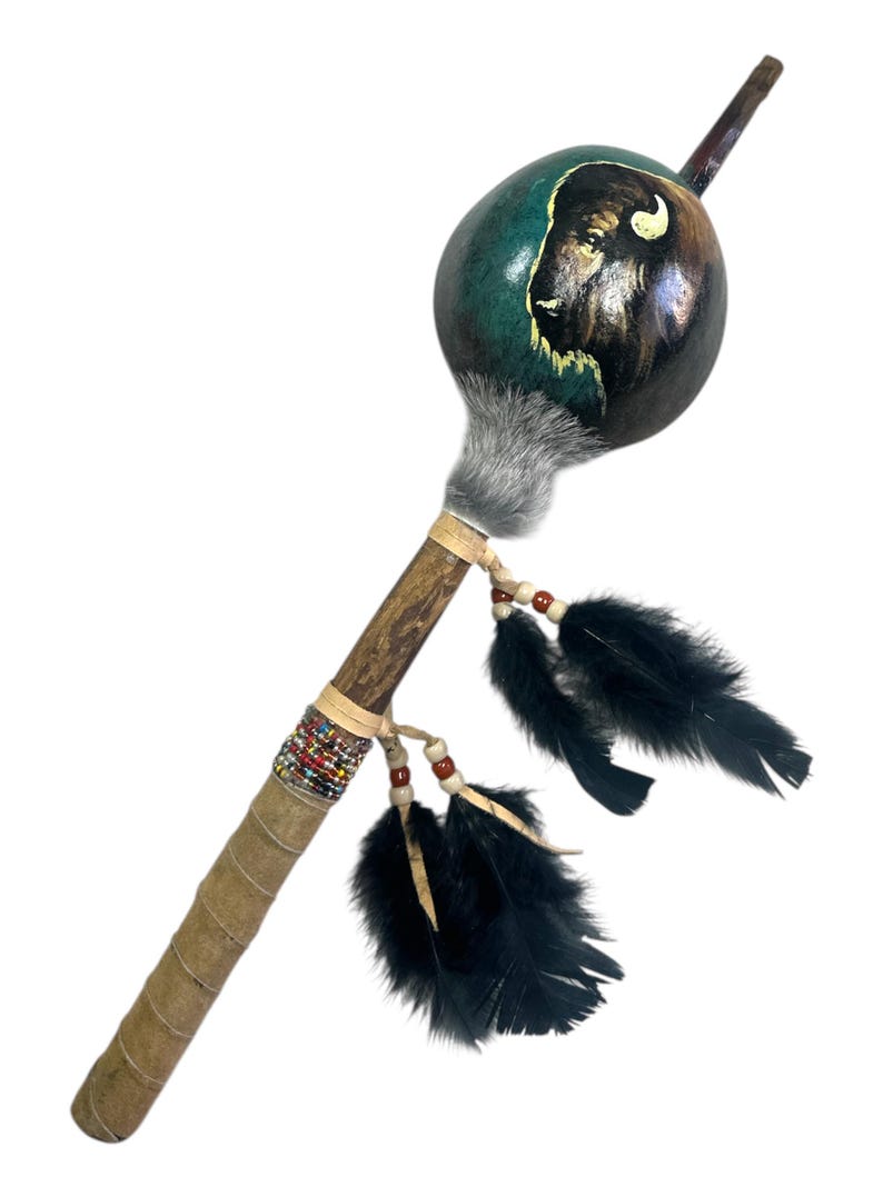 HANDPAINTED GOURD RATTLE , Ceremonial , Santa Fe Style , Southwest ...