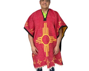 MEXICAN PONCHO NEWMEXICO  , One Size , Winter Poncho , Unisex , New Mexico State , nmsu