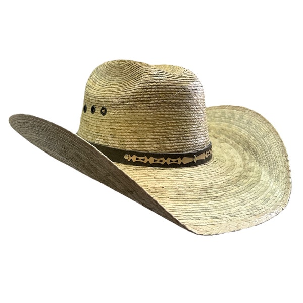 MEXICAN PALM HAT , Adult , sombrero , outdoors , made with palm , cowboy hat , 1st Quality , Sun hat  , Sun blocker