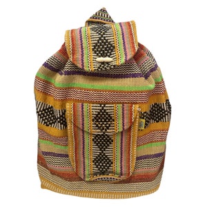 BACKPACK , HIPPIE GEAR , made in mexico , mochila , pinzon backpack , Yellow