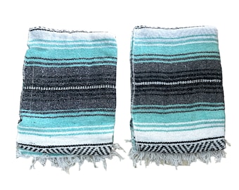 2 PIECE FALSA BLANKETS , sarape blanket , 5 x 7  ( twin ) , 1st Quality , yoga blanket , patio , southwest , Mint