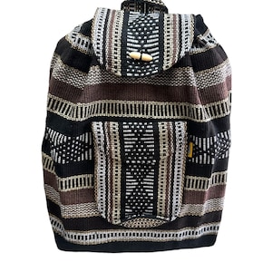 BACKPACK , HIPPIE GEAR , made in Mexico , mochila , Pinzon backpack , brown mix