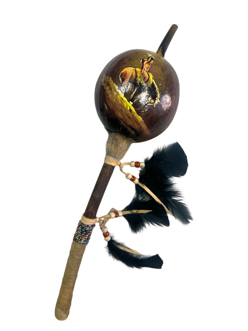 HANDPAINTED GOURD RATTLE , Ceremonial , Santa Fe Style , Southwest ...