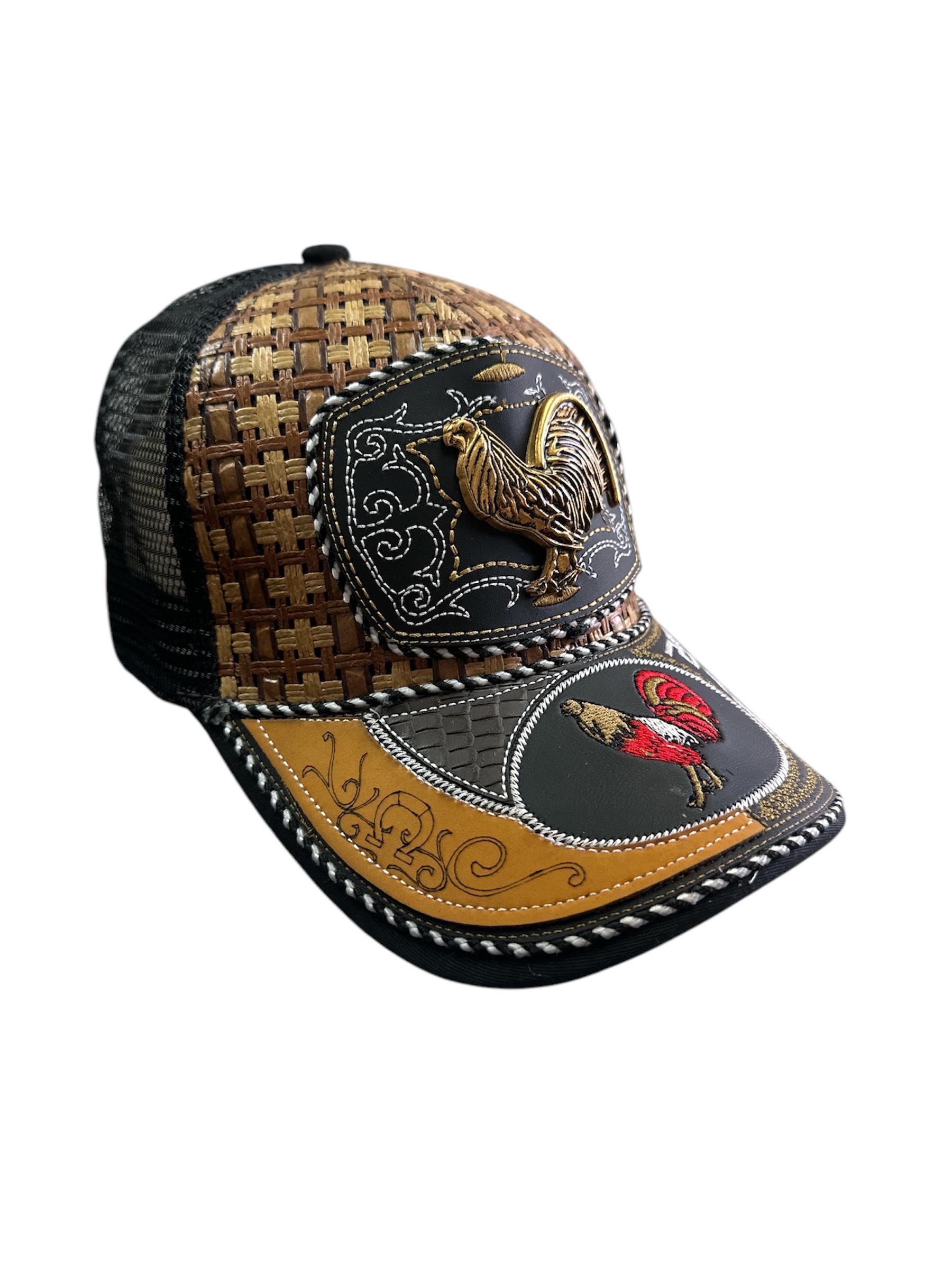 GORRA CHARRA , GALLERA , cowboy , artesanal , mexico , unisex , hat , cowboy hat , gallo , rooster