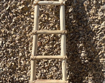 TARAHUMARA KIVA LADDER 4FT , rustic decor , blanket ladder , made in mexico , rough finish.