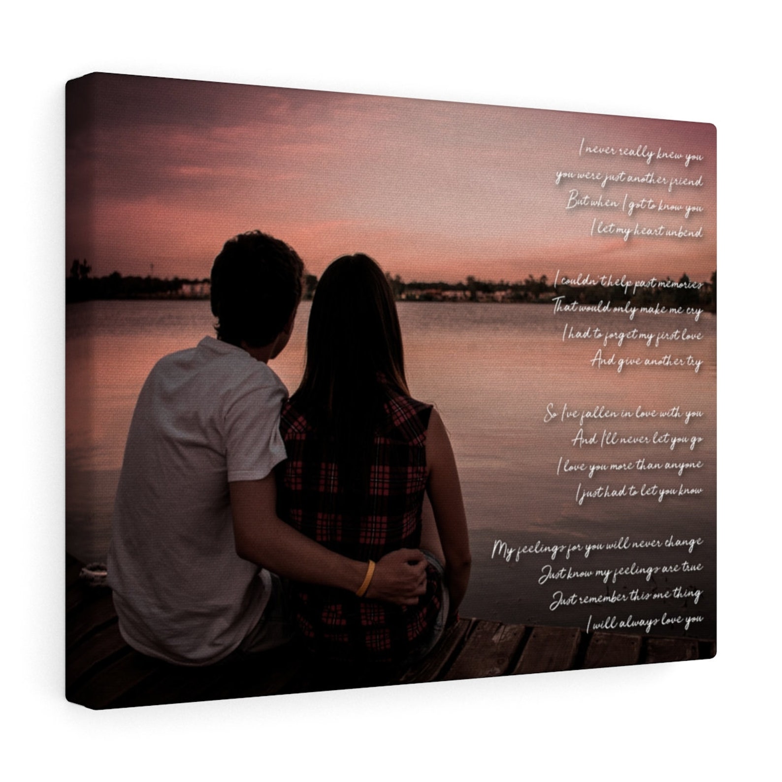 Custom Canvas Print Custom Photo with Text on Canvas Photo Etsy