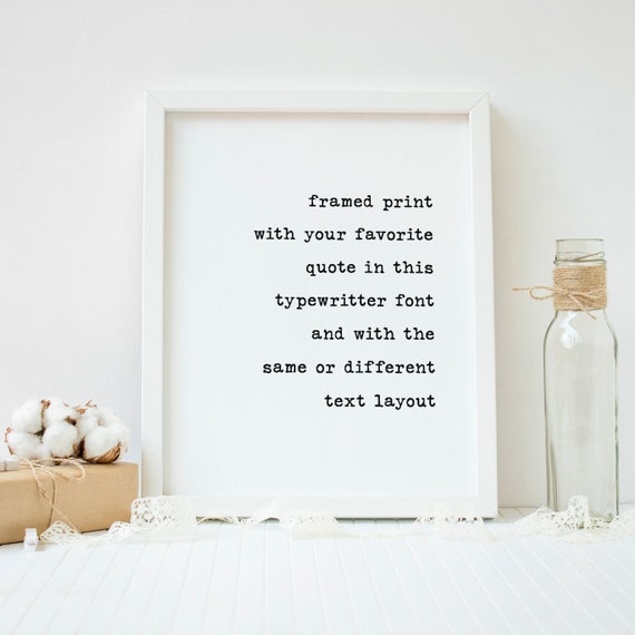 Custom Framed Quote Print Framed Quotes Framed Song Lyrics Etsy