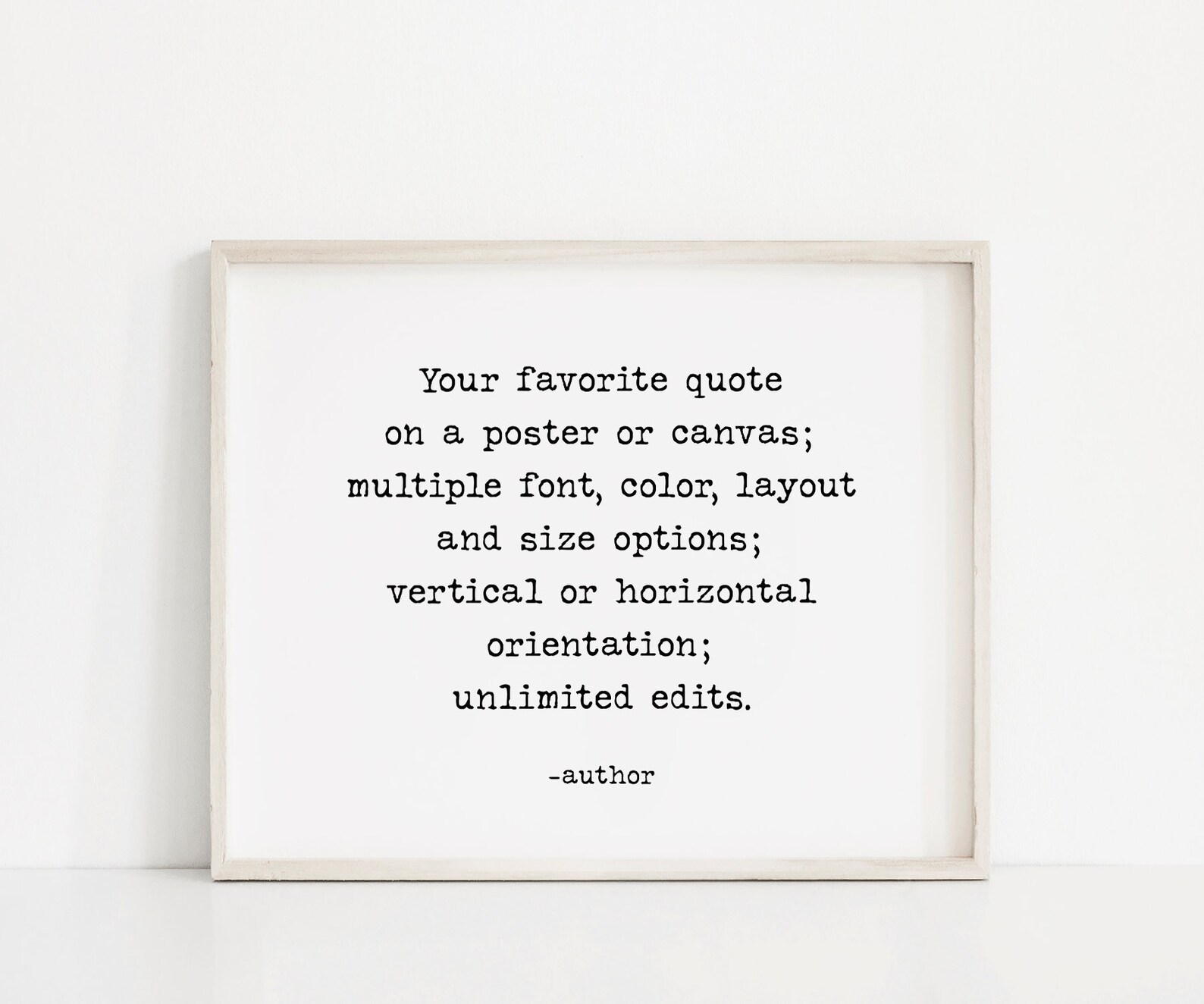 Custom quote print framed unframed canvas Custom canvas Etsy