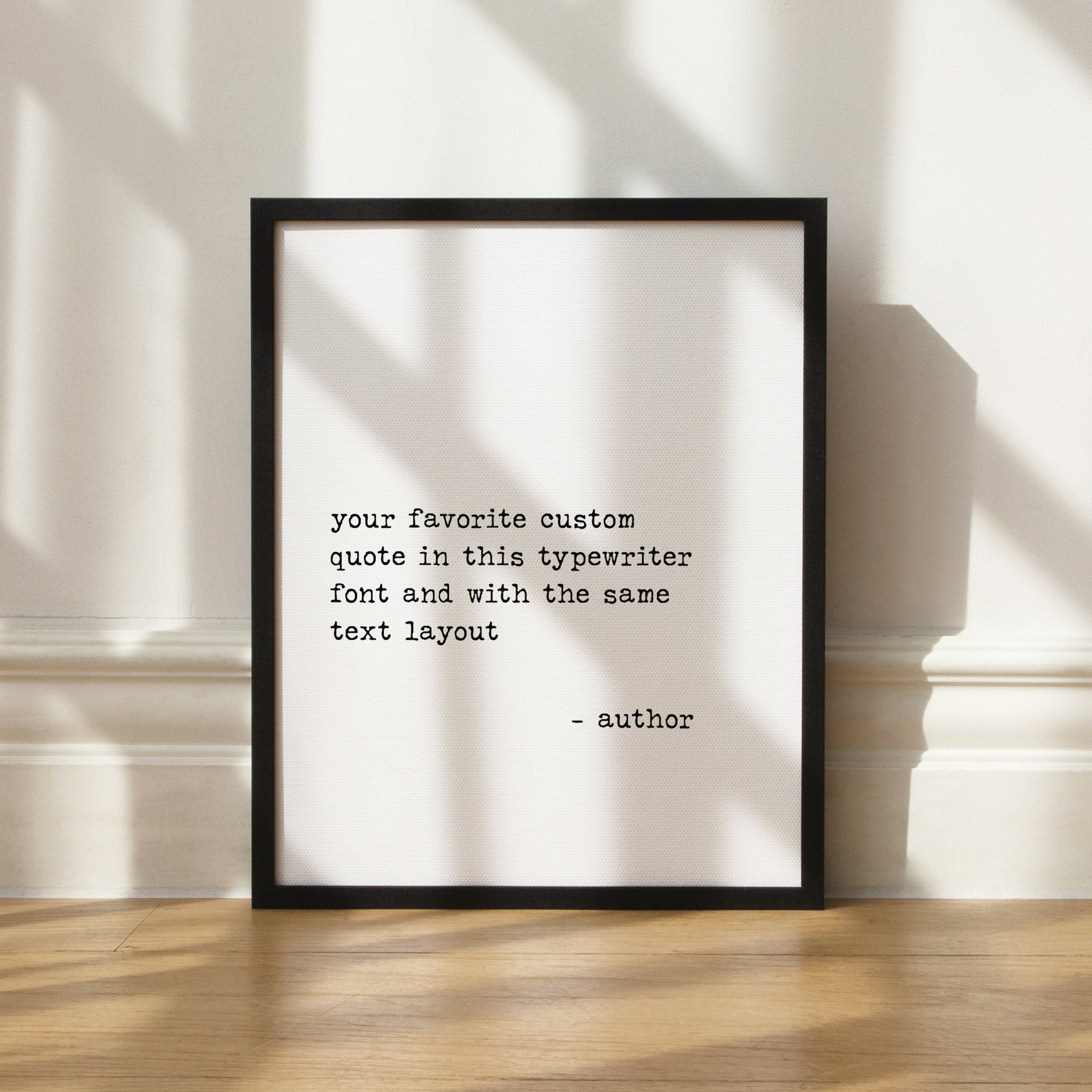 Custom quote print framed unframed canvas Custom canvas Etsy