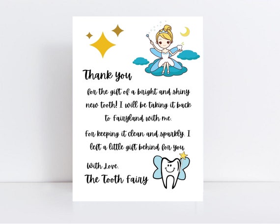 Tooth Fairy Letter Tooth Fairy Letter Instant Download Tooth Etsy.