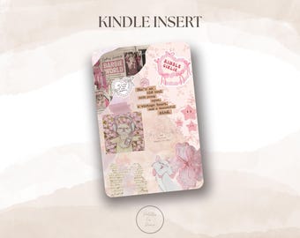 Kindle Insert Pastel Pink Aesthetic Print: Pink Coquette Aesthetic, Cute and Girly Vibes Insert for Kindle, 4 Sizes (Digital Download)