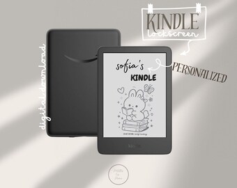 Custom Kindle Lock Screen: Cute Personalized Kindle Screensaver Bookish Kindle Wallpaper Aesthetic E-reader Background (Digital Download)