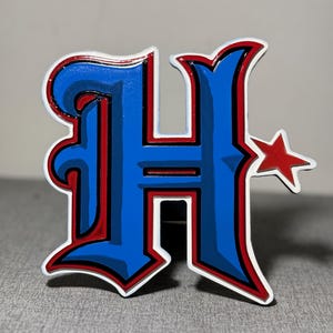 Houston Texans aluminum hitch cover.