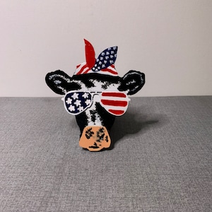 USA cow aluminum tow hitch cover. Made in the USA