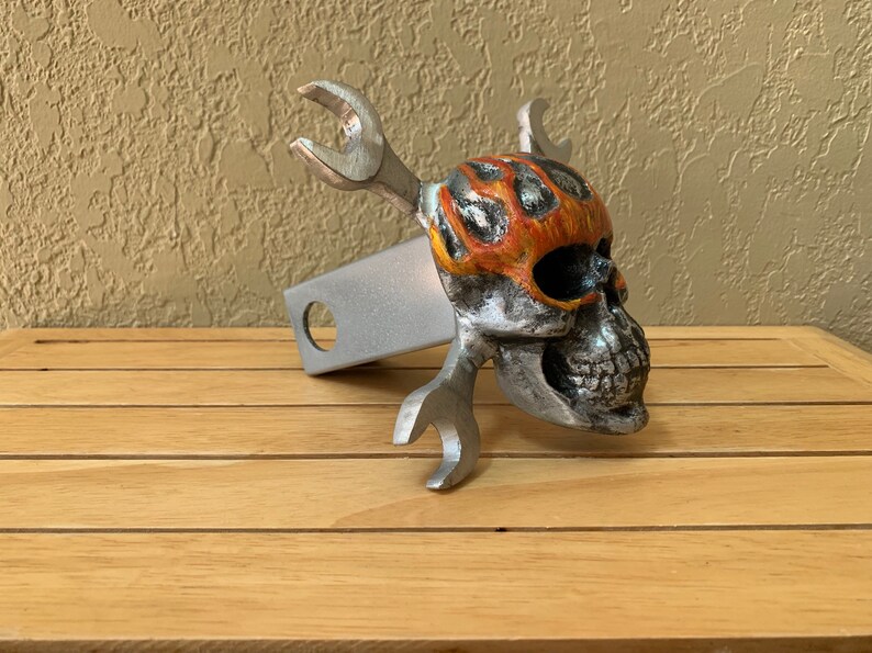 Flaming Skull Tow Hitch Cover. Made in the U.S.A Etsy