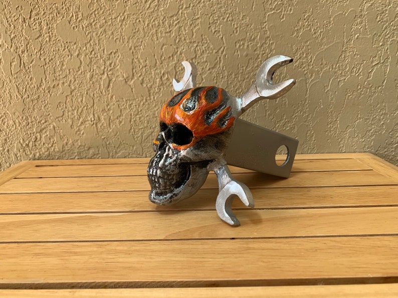 Flaming Skull Tow Hitch Cover. Made in the U.S.A Etsy