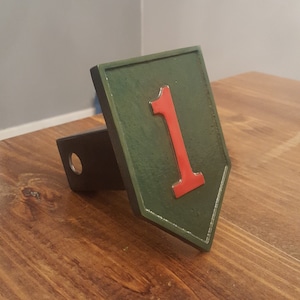 Military 1st Infantry Division aluminum hitch cover Made in the USA