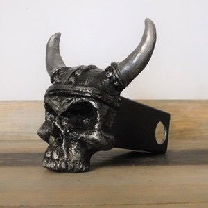 Viking Skull aluminum hitch cover. Made in the U.S.A