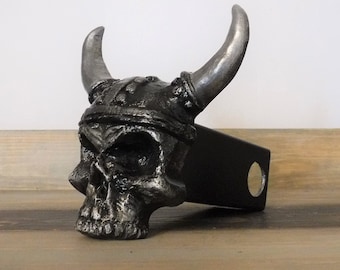 Viking Skull aluminium trekhaakafdekking. Gemaakt in de VS