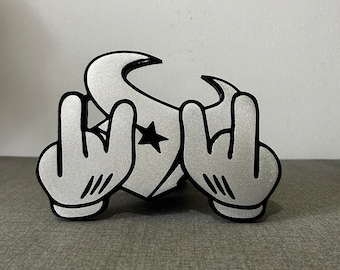 Texans Hands tow hitch cover   Made in the USA  100% Aluminum