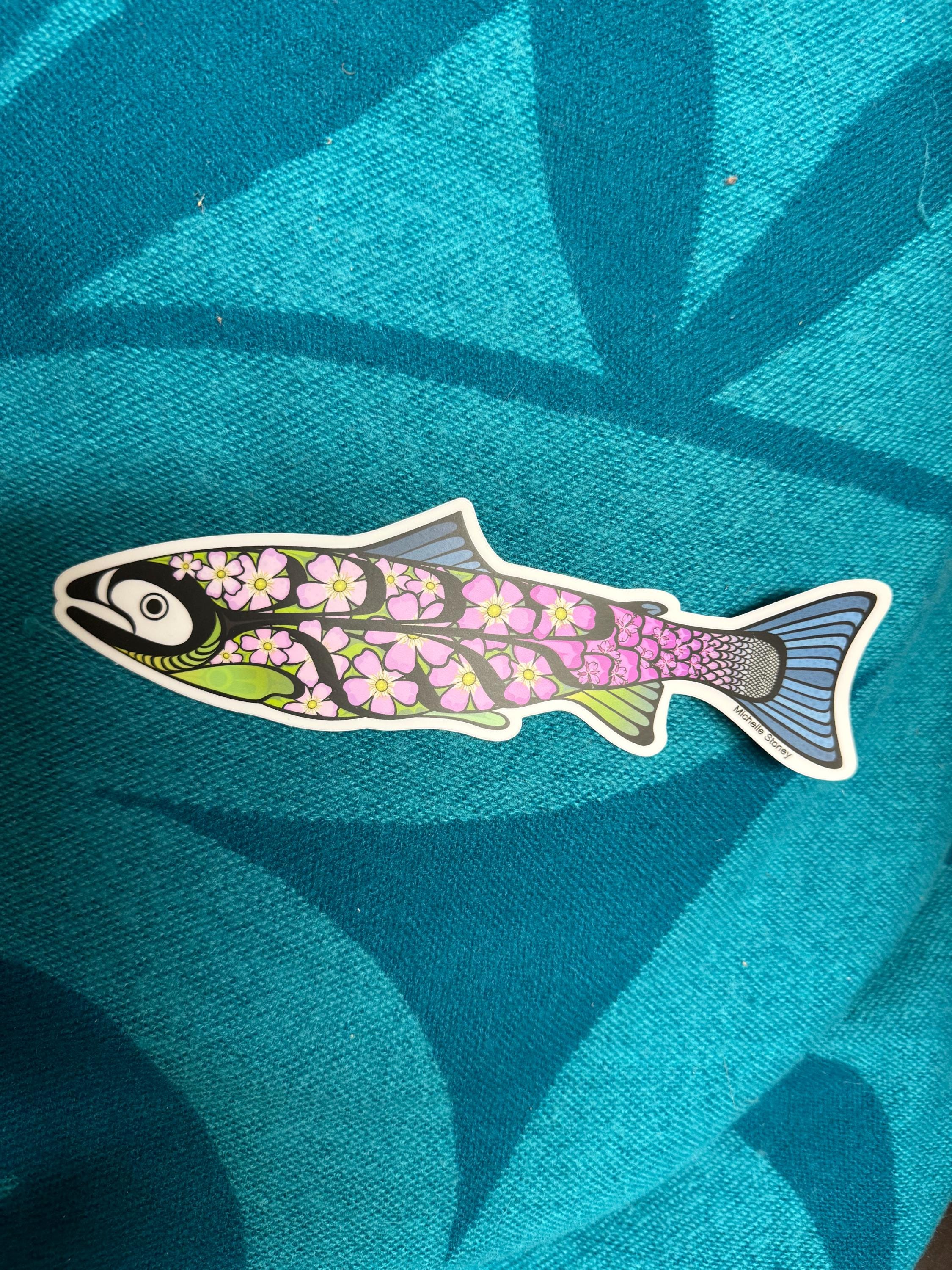 Wild Salmon Sticker - Etsy