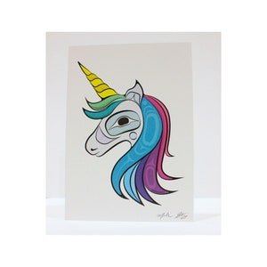 Carte artistique licorne YACC