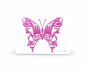 Schmetterling, Blanko-Grußkarte
