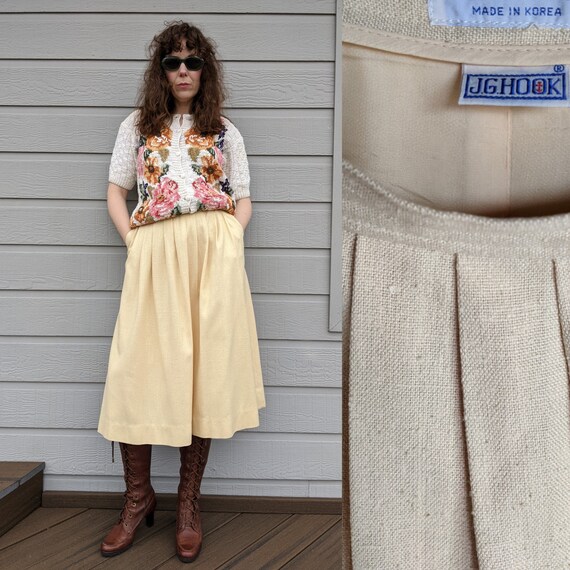 Silk midi skirt 80s cheap