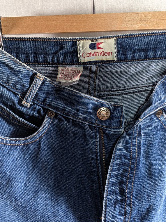 Vintage Calvin Klein 70s blue jeans High waist St… - image 9