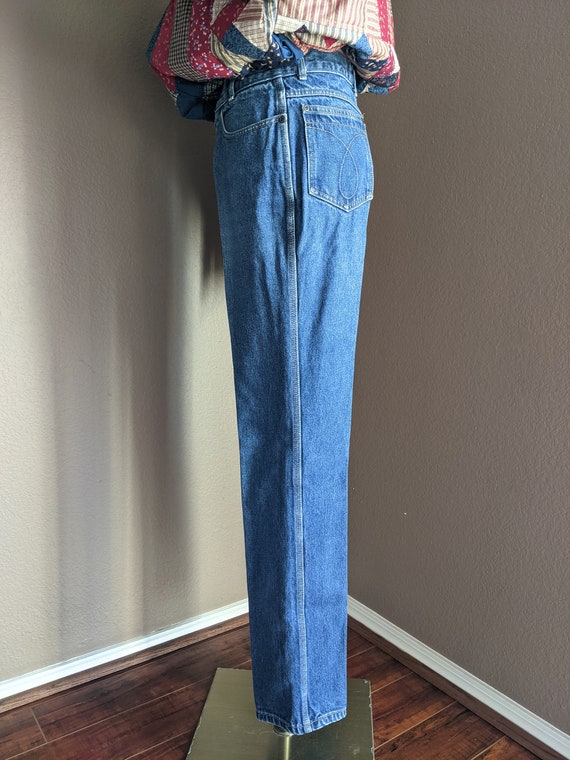 Vintage Calvin Klein 70s blue jeans High waist St… - image 4