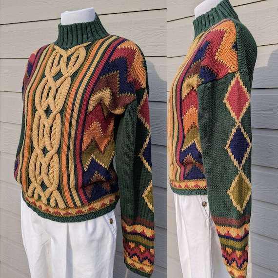 Vintage sweater textured chunky knit Reed Hunter … - image 1