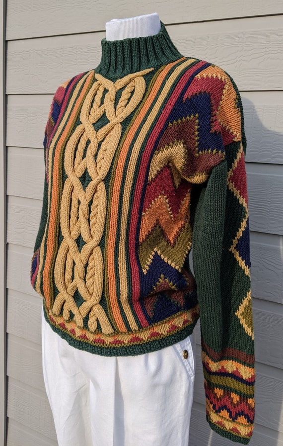 Vintage sweater textured chunky knit Reed Hunter … - image 3