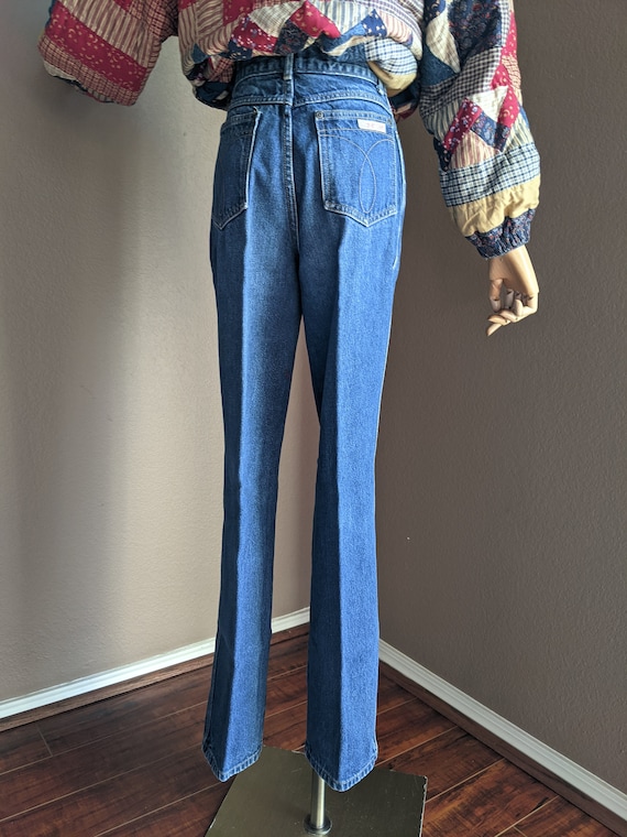 Vintage Calvin Klein 70s blue jeans High waist St… - image 5