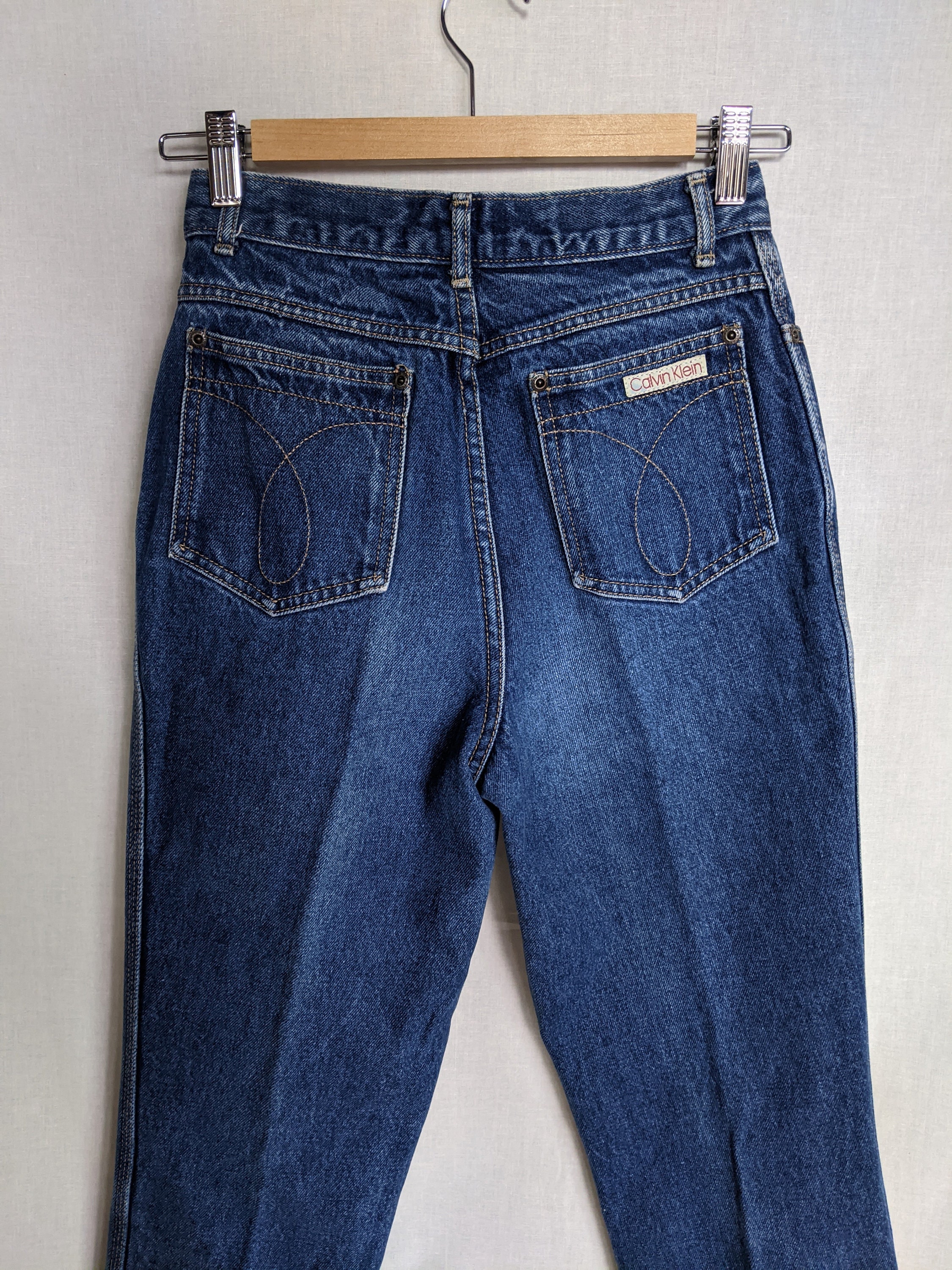 Vintage Calvin Klein 70s blue jeans High waist Streight leg | Etsy