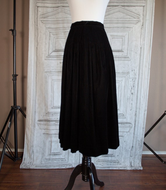 Vintage Oscar De La Renta Miss O Velvet Flared Midi Skirt 80s - Etsy