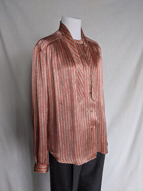 Vintage 70s Giorgio Armani striped silk blouse Ti