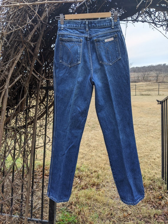 Vintage Calvin Klein 70s blue jeans High waist St… - image 7