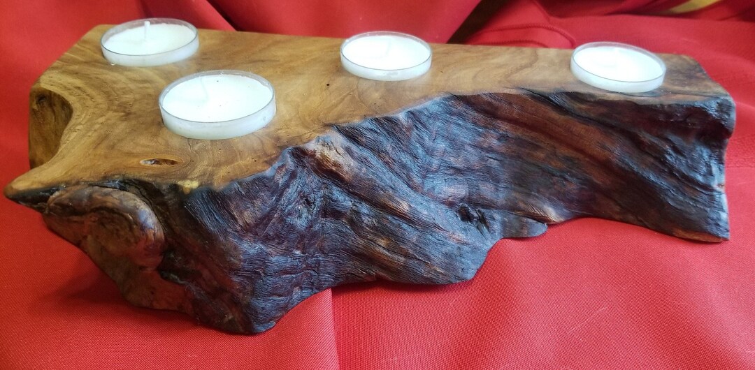 Live Edge Tea Light Candle Holder Etsy