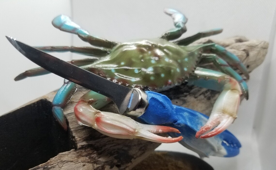 Crab Knife Set/ MD Blue Crab Claw Handle Knife /king | Etsy