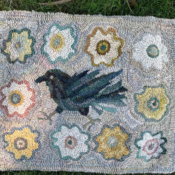 Hooked Rug Crows - Etsy