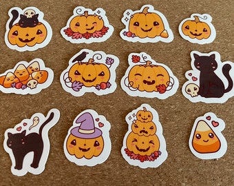 Cute Halloween Stickers- Pack of 12
