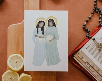 The Visitation | Saint Print | Saint Card | Catholic Gift