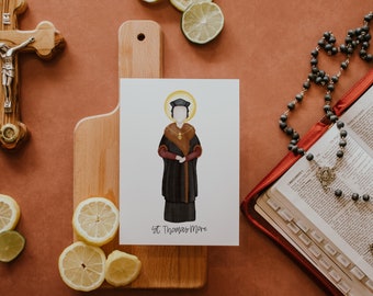 Saint Thomas More | Saint Card | Saint Print | Catholic Gift