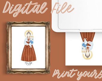 DIGITAL Our Lady of Korea | Saint Print | Saint Card | Catholic Gift