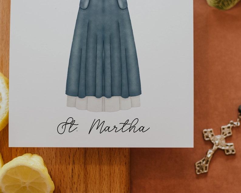 Saint Martha Saint Print Saint Card Catholic Gift - Etsy