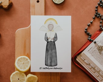 Saint Catherine of Laboure | Saint Card | Saint Print | Catholic Gift